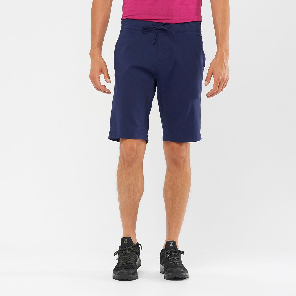 SALOMON EXPLORE M Philippines - Men's Shorts - Navy | 378591-DFH